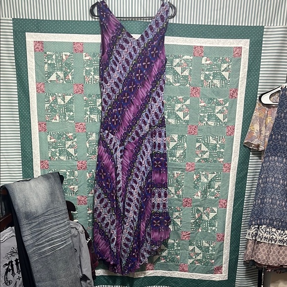 Rabbit Rabbit Rabbit Purple Patterned Women's Dress - Picture 3 of 4